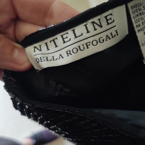 Niteline | Silk Beaded Asemetrical Formal Gown - Picture 6 of 12